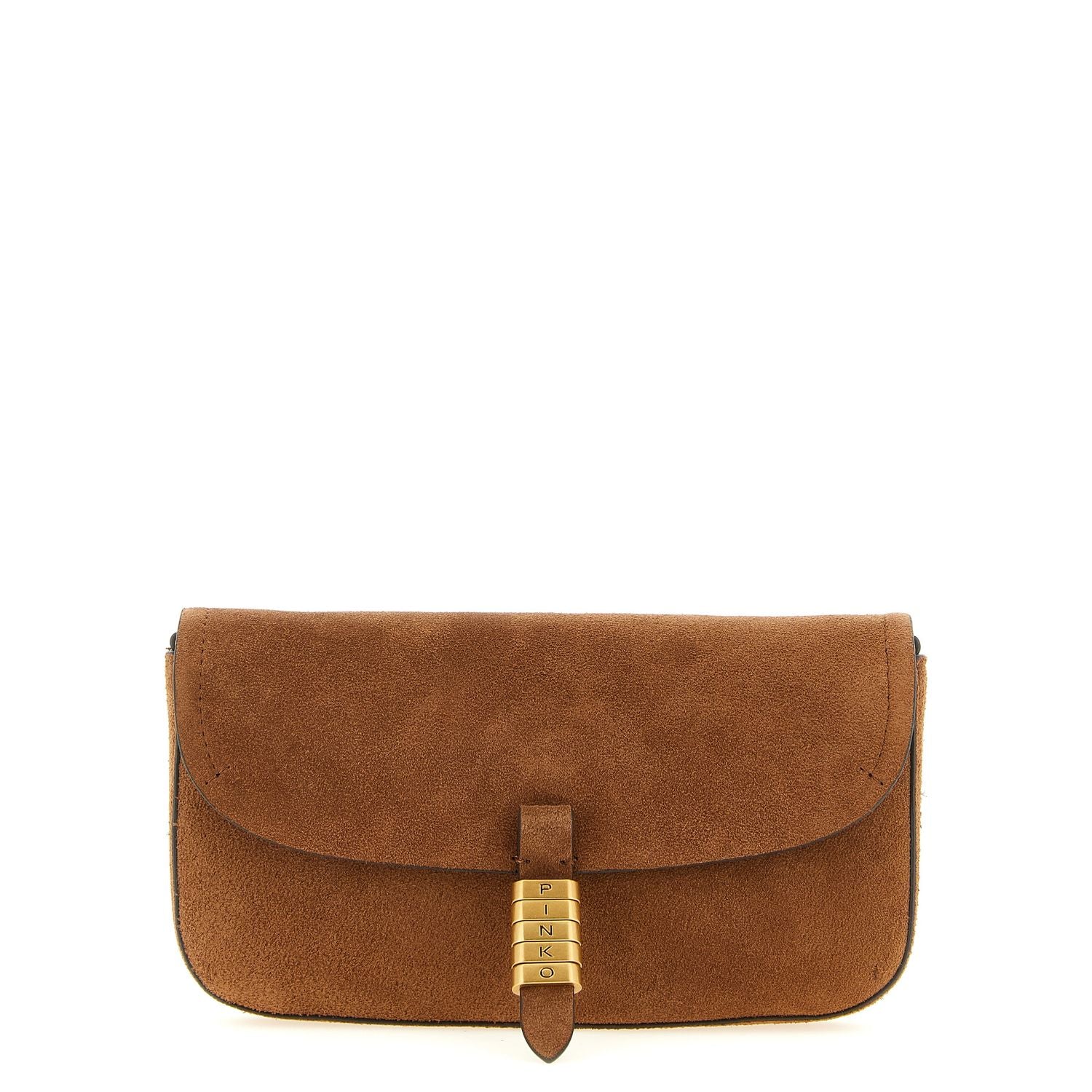 PINKO Brown Cowhide Shoulder Bag
