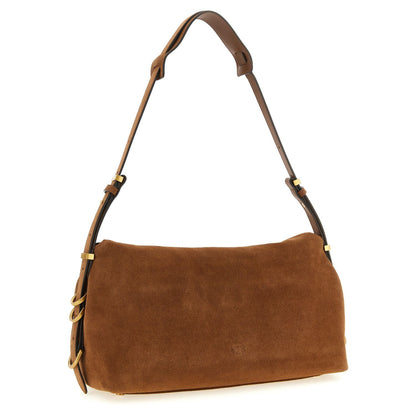 PINKO Brown Cowhide Shoulder Bag