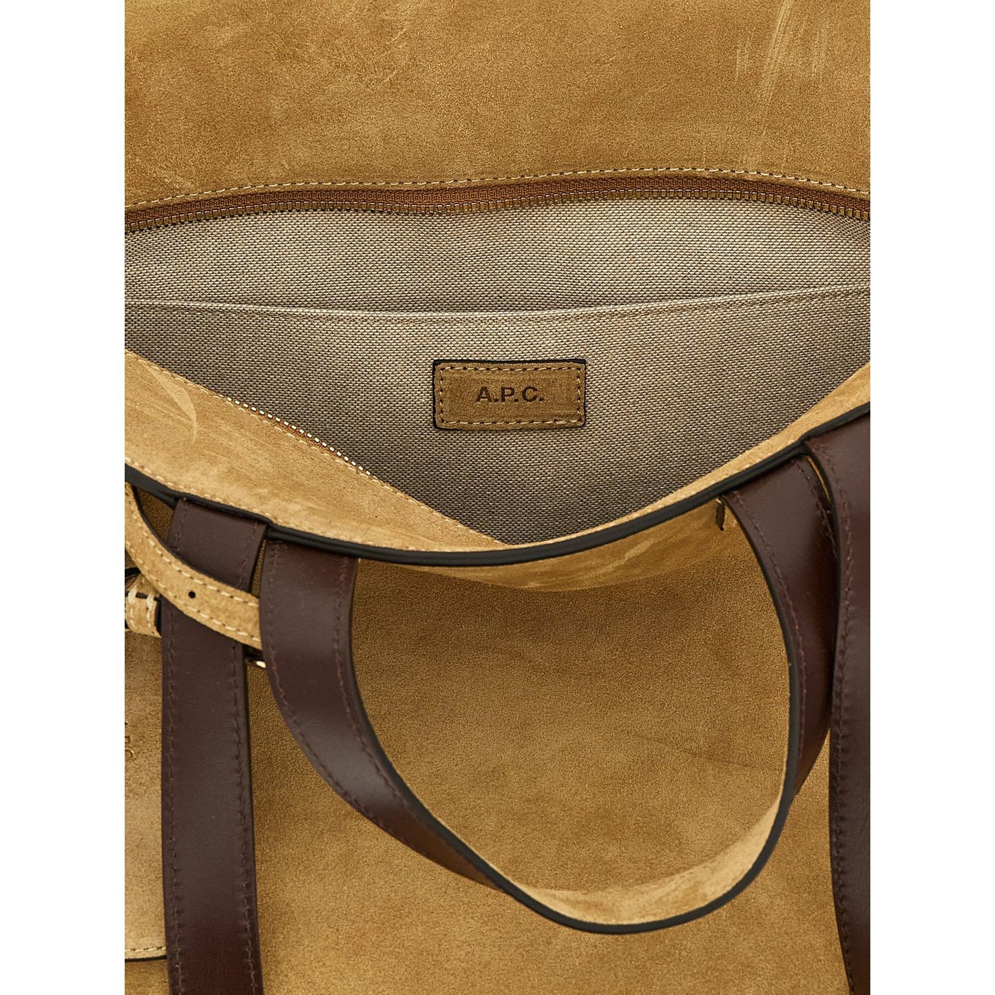 A.P.C. Brown Cowhide Tote Bag