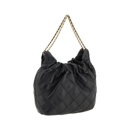 Tory Burch Black Calf Leather Bos Taurus Shoulder Bag