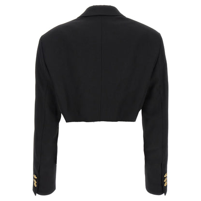 Palm Angels Black Polyester Blazer