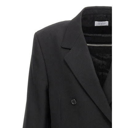 Off-White Black Virgin Wool Blazer