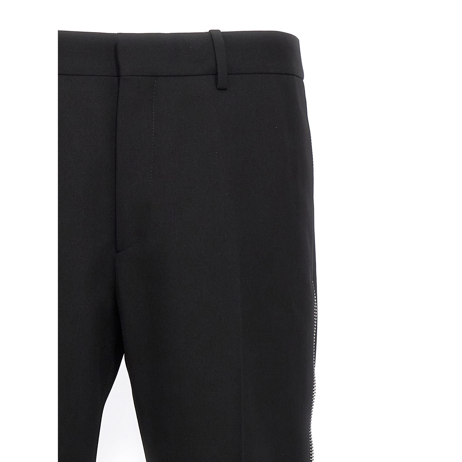 Off-White Black Virgin Wool Dress Pants