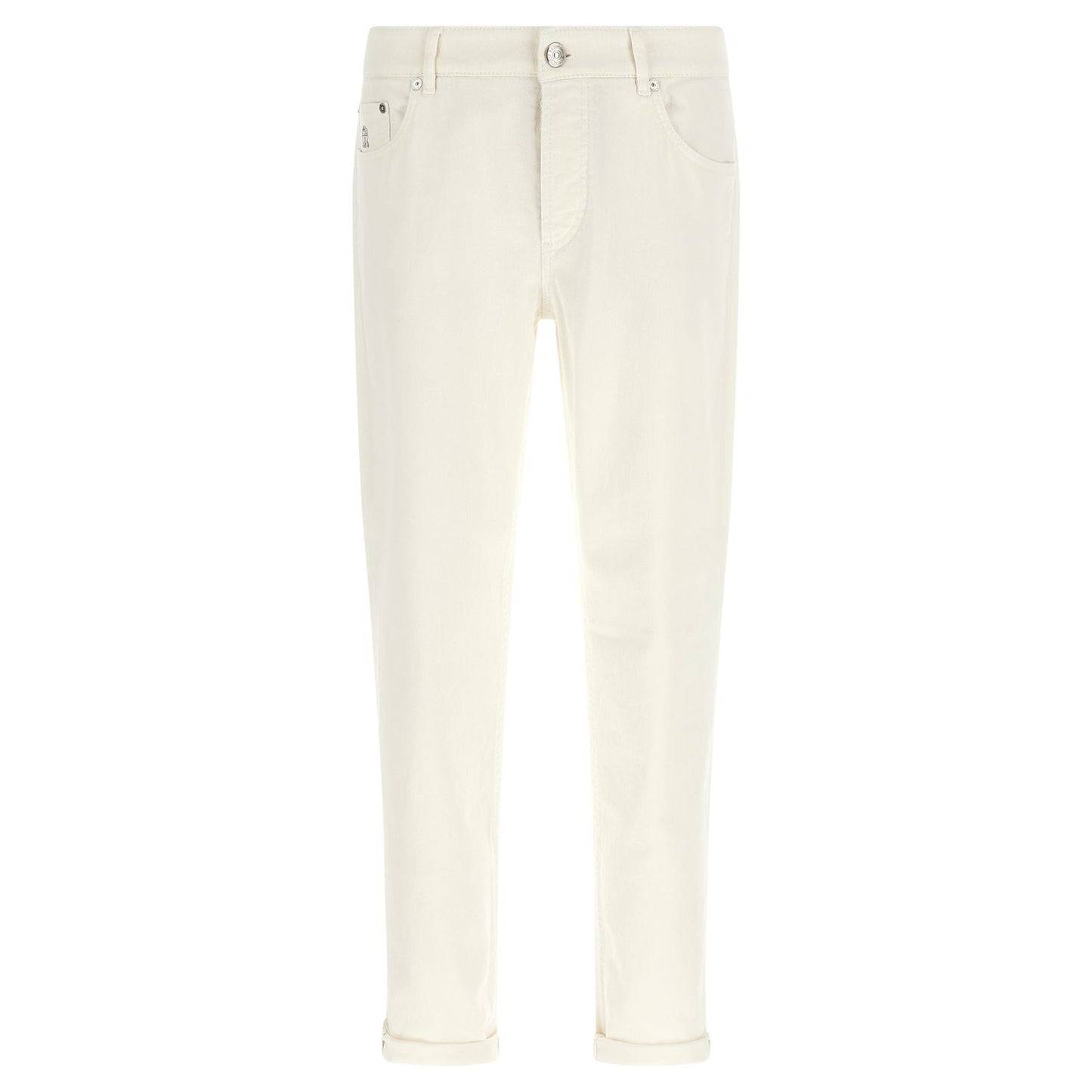 Brunello Cucinelli White Cotton Jeans Denim