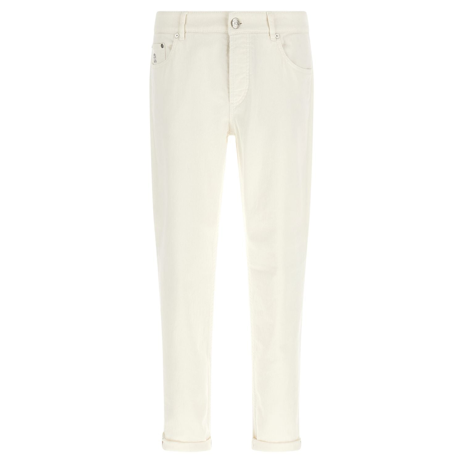 Brunello Cucinelli White Cotton Jeans Denim
