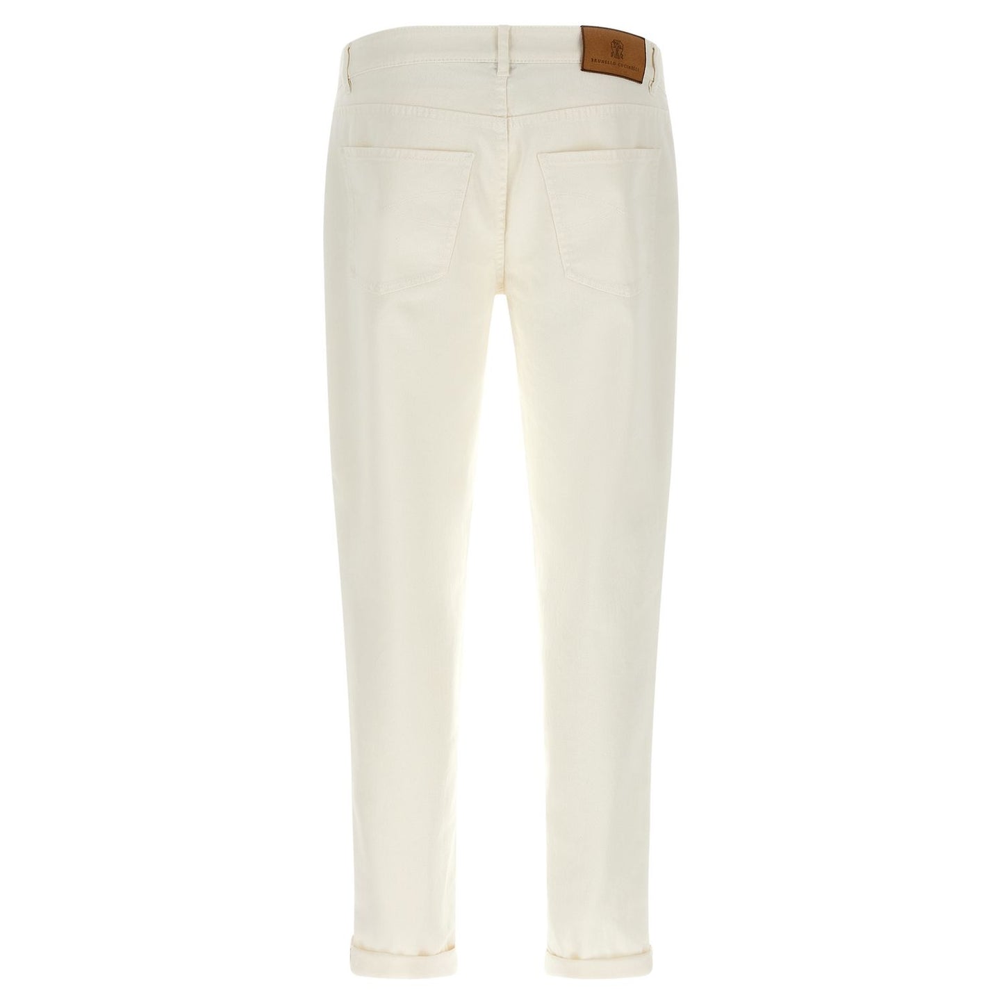 Brunello Cucinelli White Cotton Jeans Denim