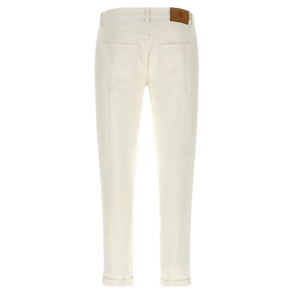 Brunello Cucinelli White Cotton Jeans Denim