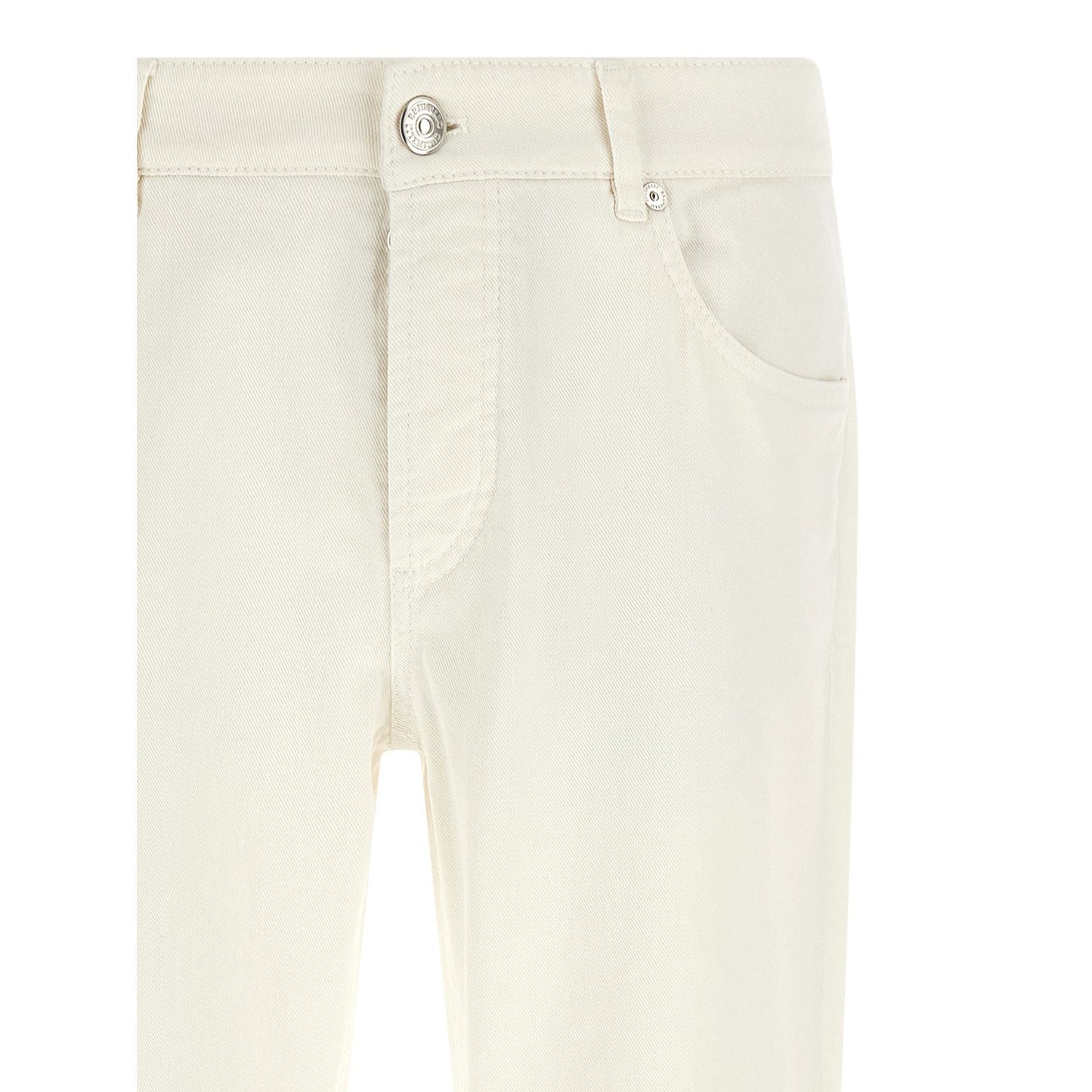 Brunello Cucinelli White Cotton Jeans Denim
