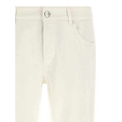 Brunello Cucinelli White Cotton Jeans Denim