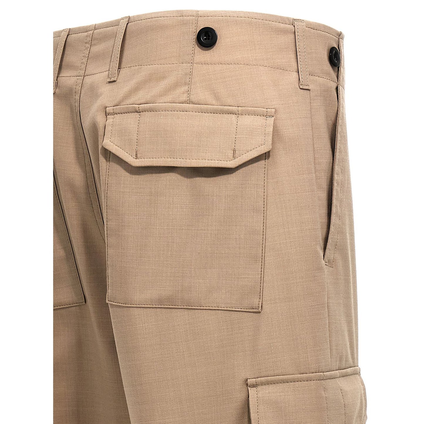 Department 5 Beige Polyester Cargo Pants