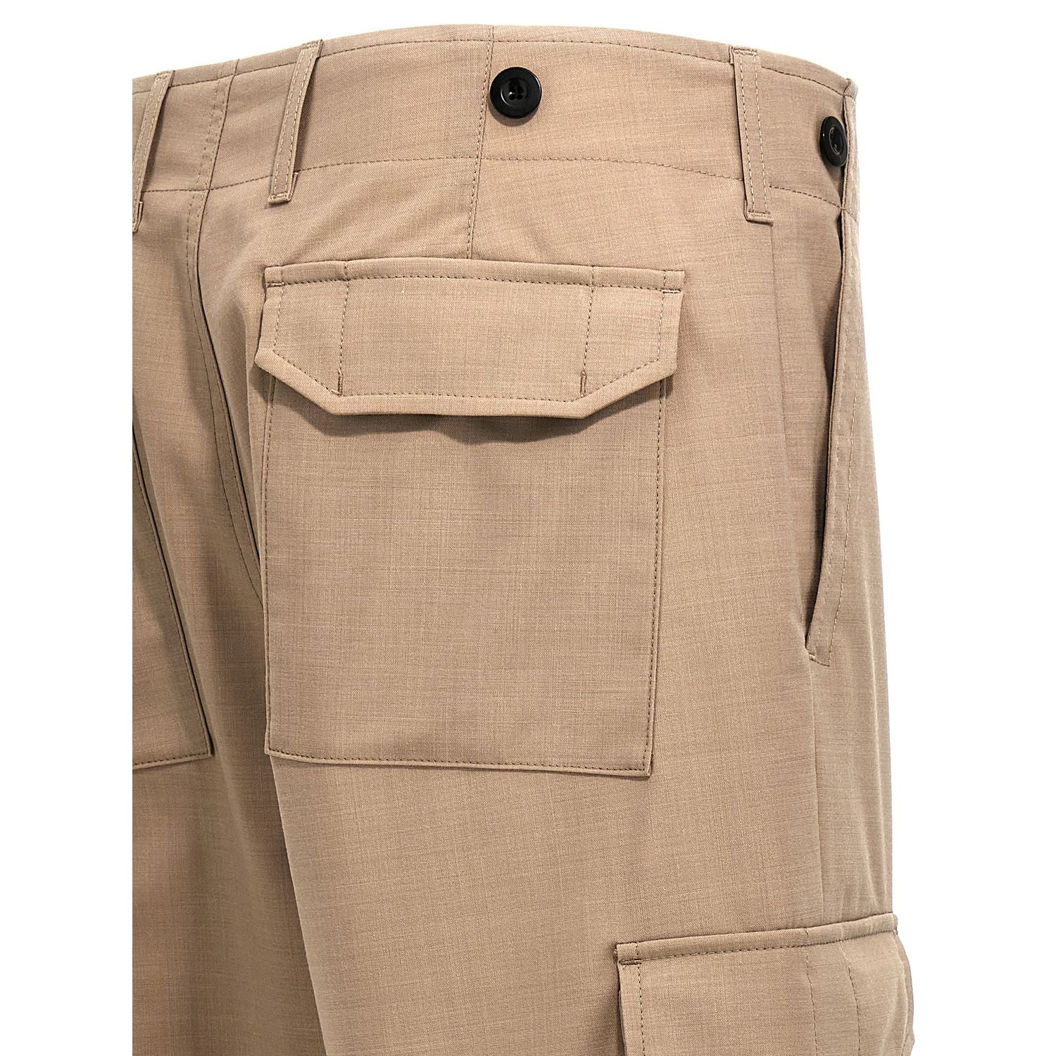 Department 5 Beige Polyester Cargo Pants