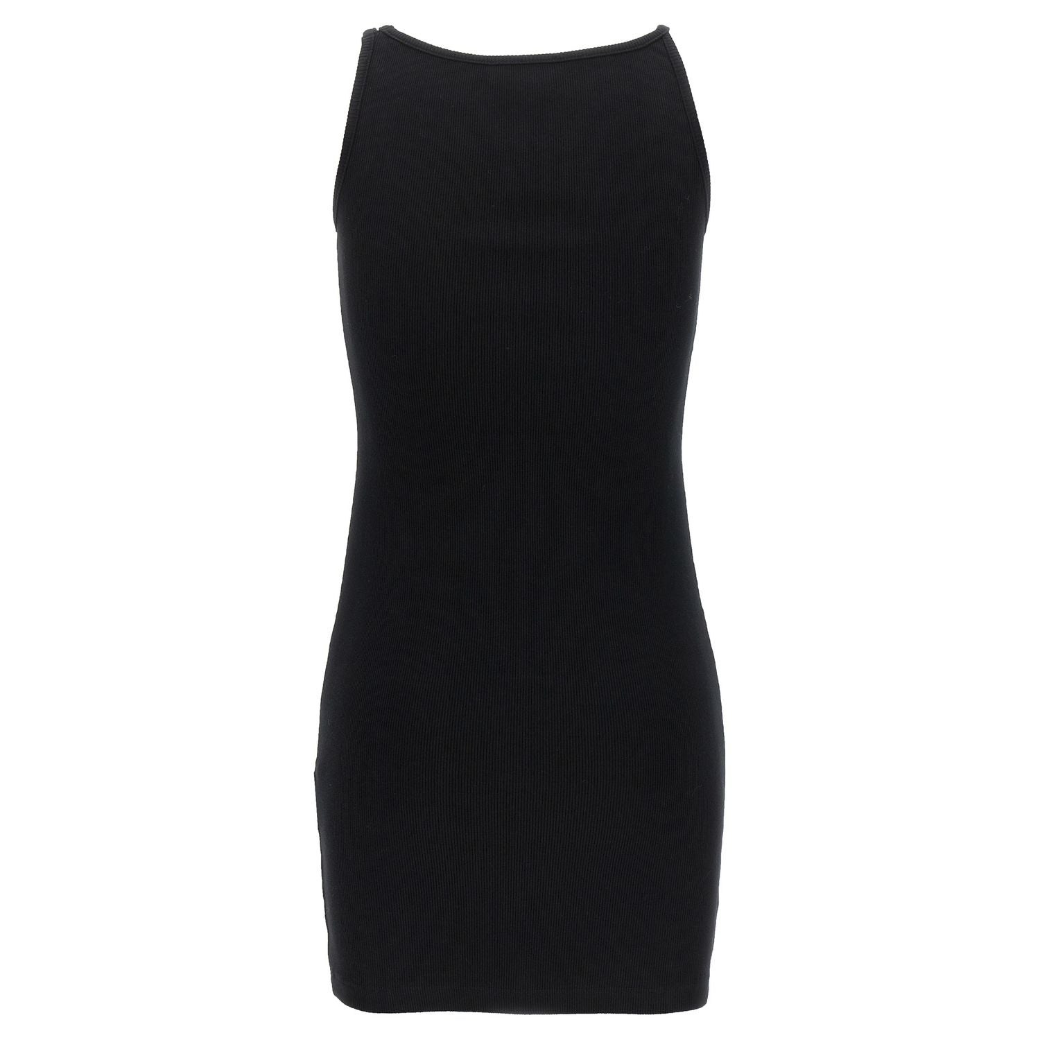 Off-White Black Cotton Short Dress