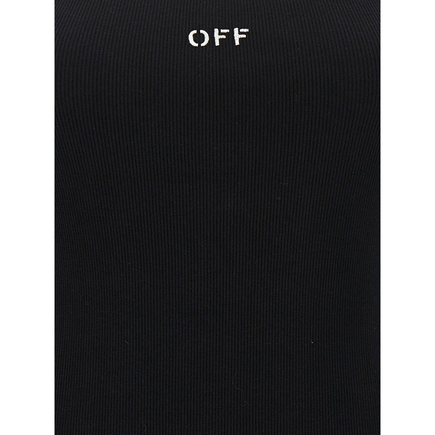 Off-White Black Cotton Short Dress