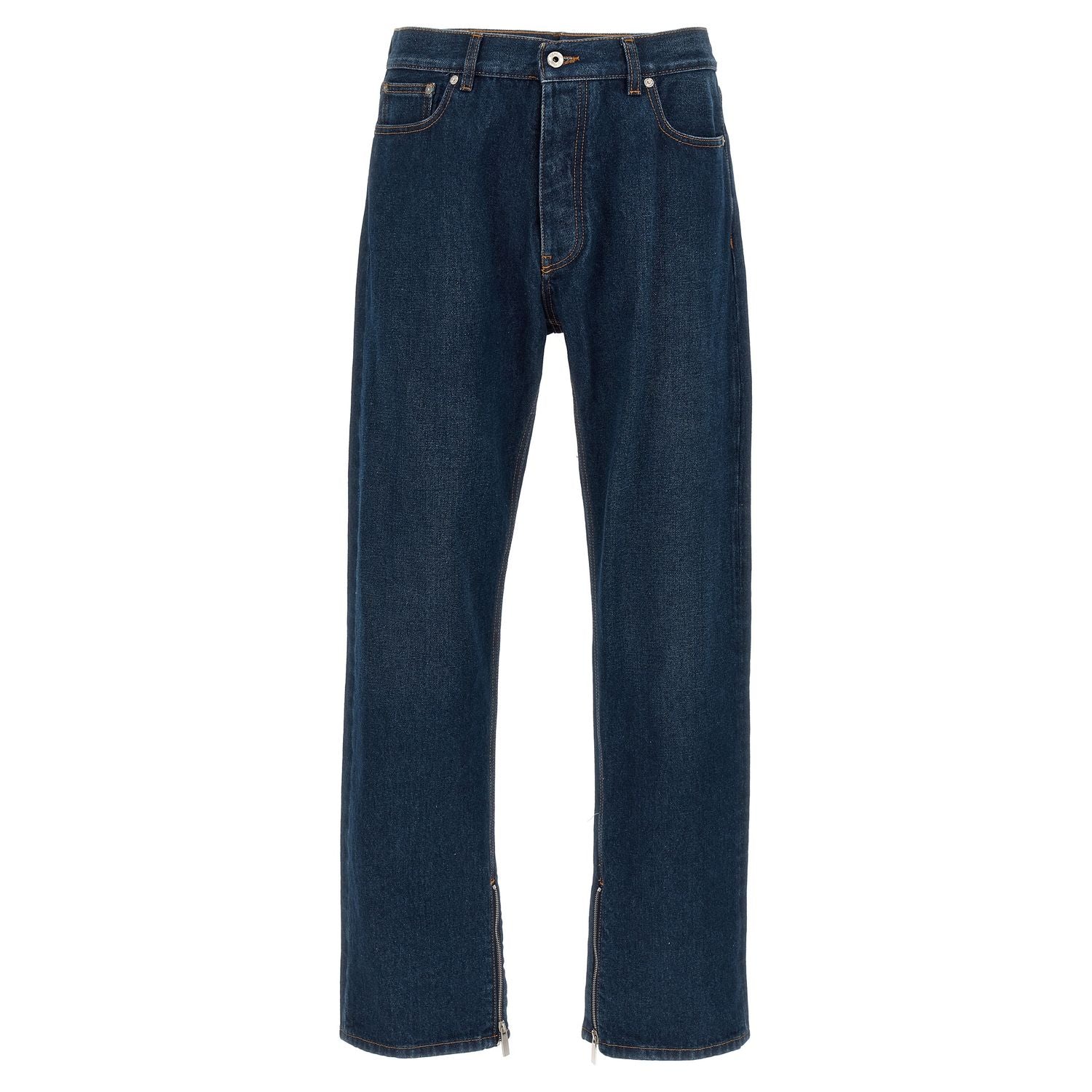 Off-White Blue Cotton Jeans Denim