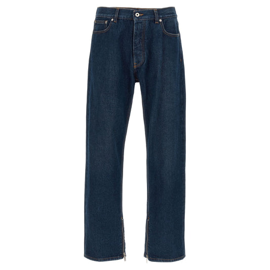 Off-White Blue Cotton Jeans Denim