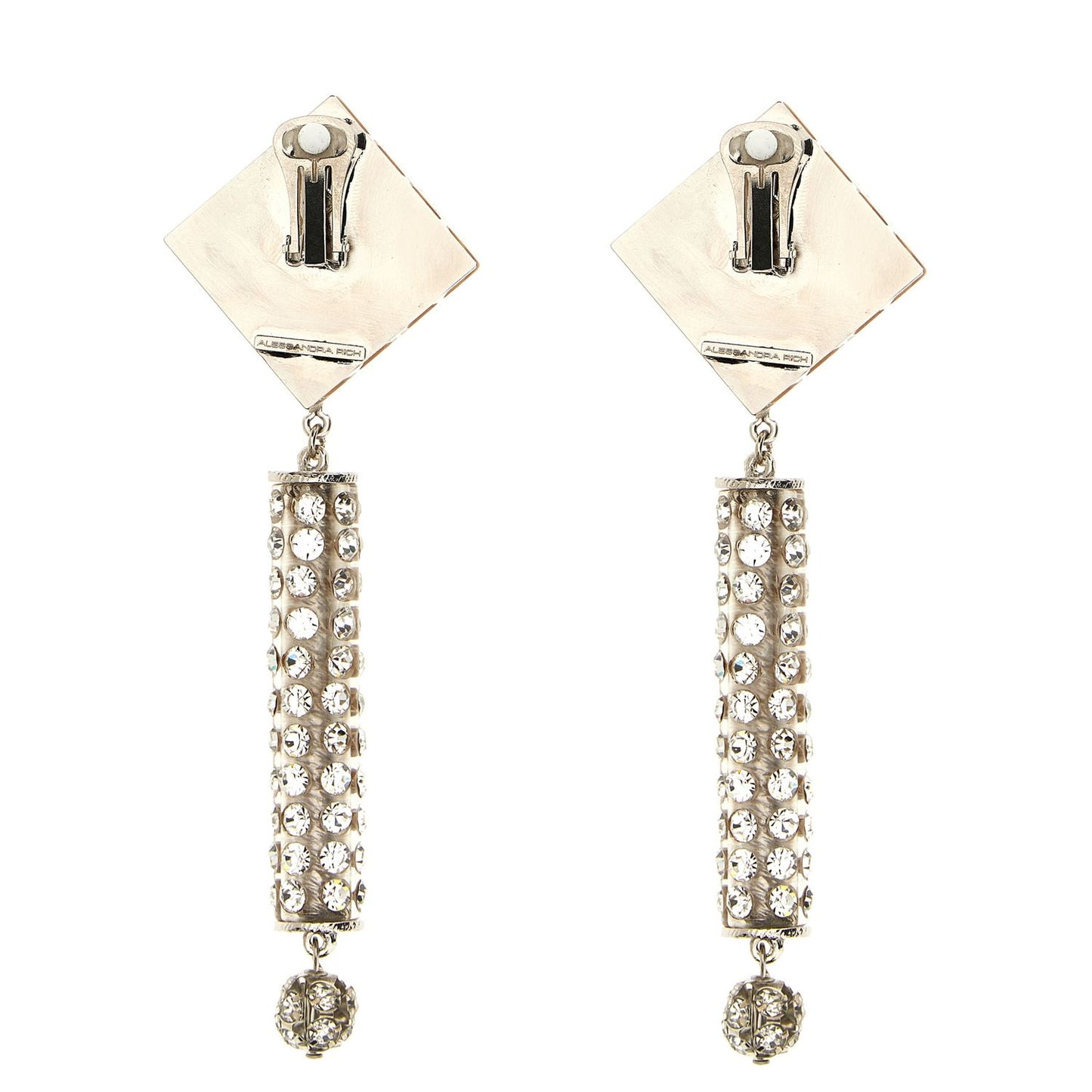 Alessandra Rich Silver Plastic Earrings
