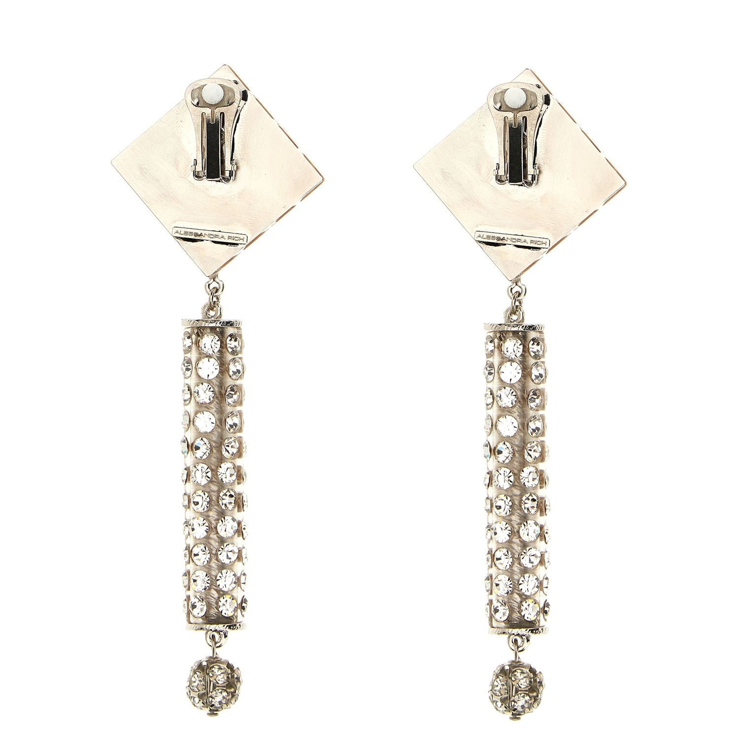 Alessandra Rich Silver Plastic Earrings