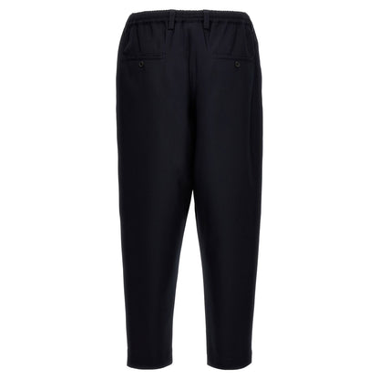 Marni Blue Virgin Wool Cropped Pants