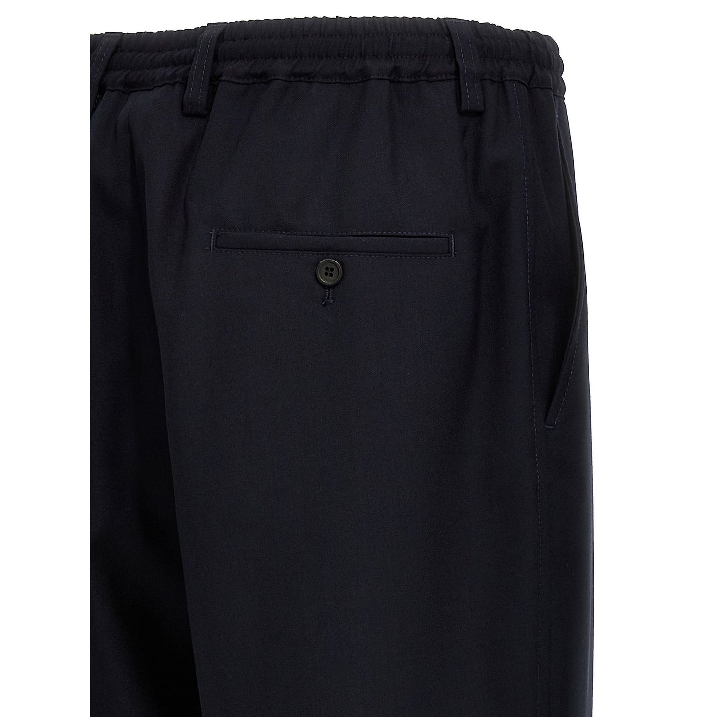Marni Blue Virgin Wool Cropped Pants