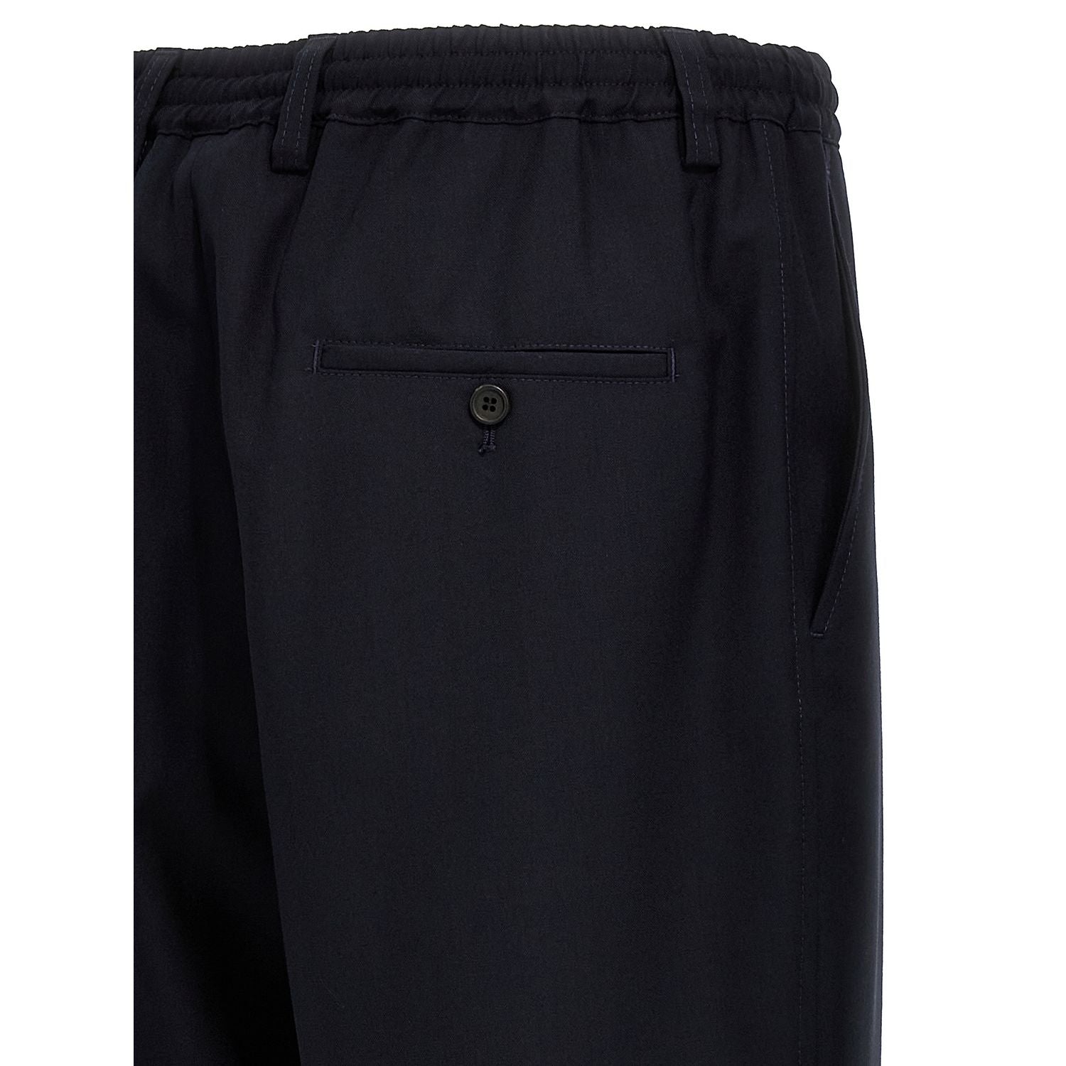 Marni Blue Virgin Wool Cropped Pants