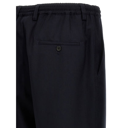 Marni Blue Virgin Wool Cropped Pants