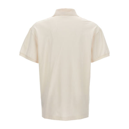 Palm Angels White Polyester Polo Shirt