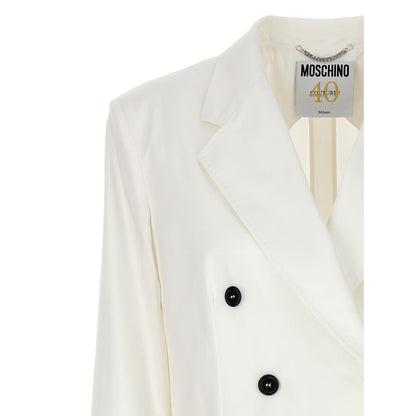 Moschino White Cotton Blazer