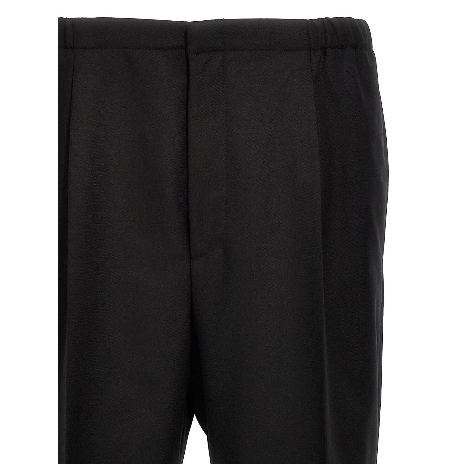 Fendi Black Virgin Wool Dress Pants