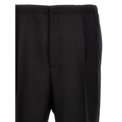 Fendi Black Virgin Wool Dress Pants