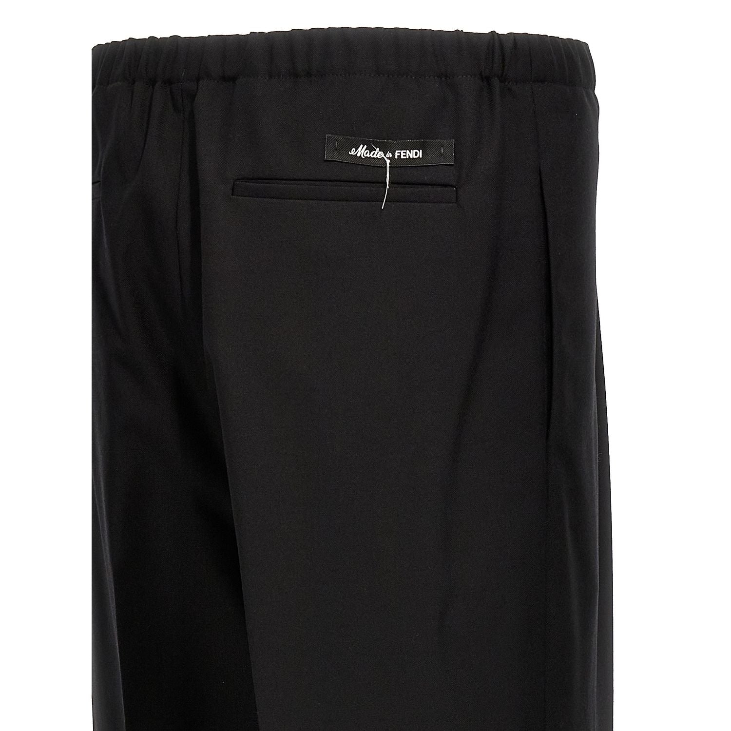 Fendi Black Virgin Wool Dress Pants