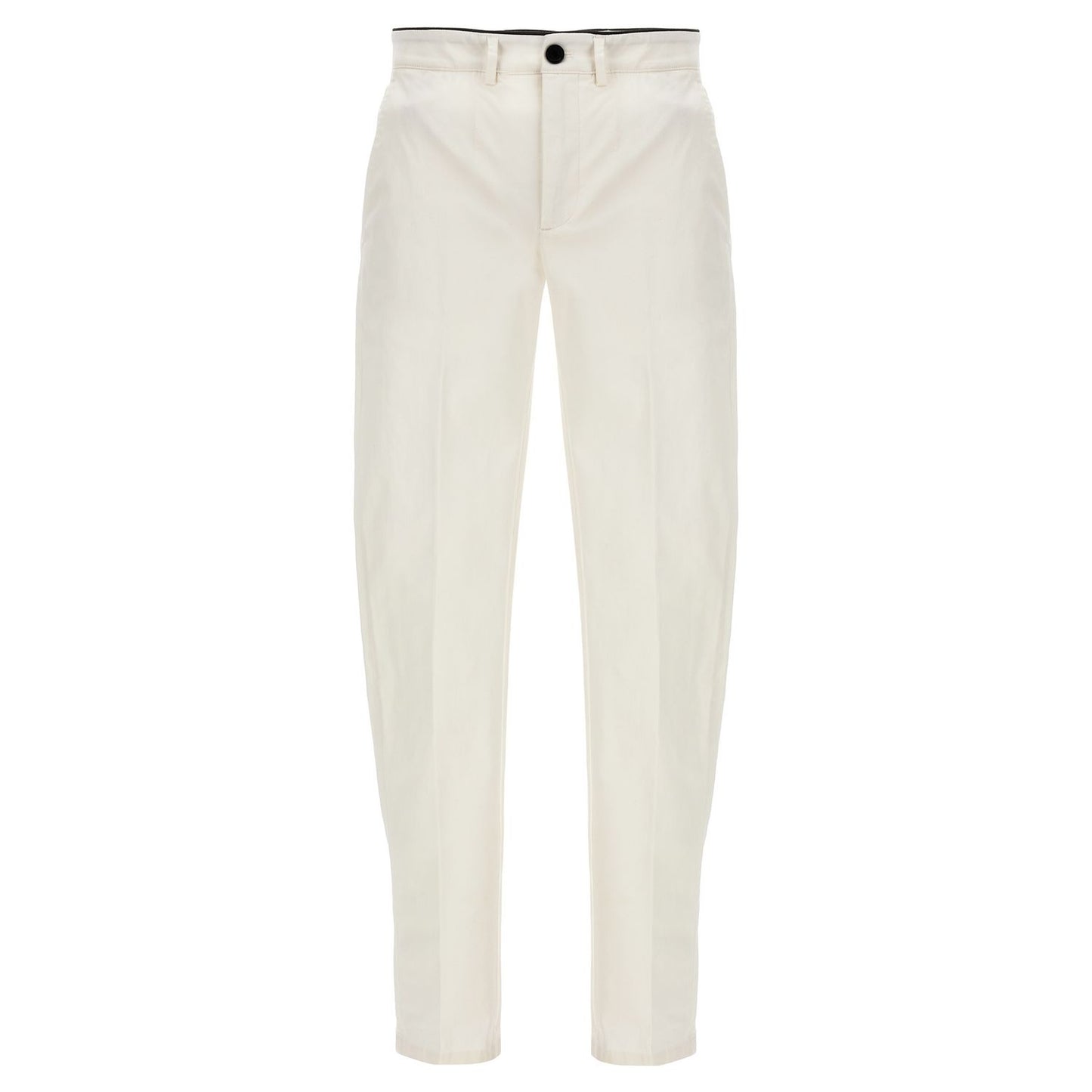 Department 5 White Cotton Casual Pants