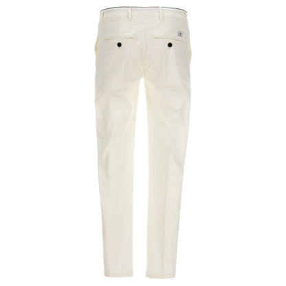 Department 5 White Cotton Casual Pants