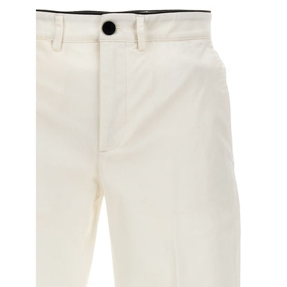 Department 5 White Cotton Casual Pants