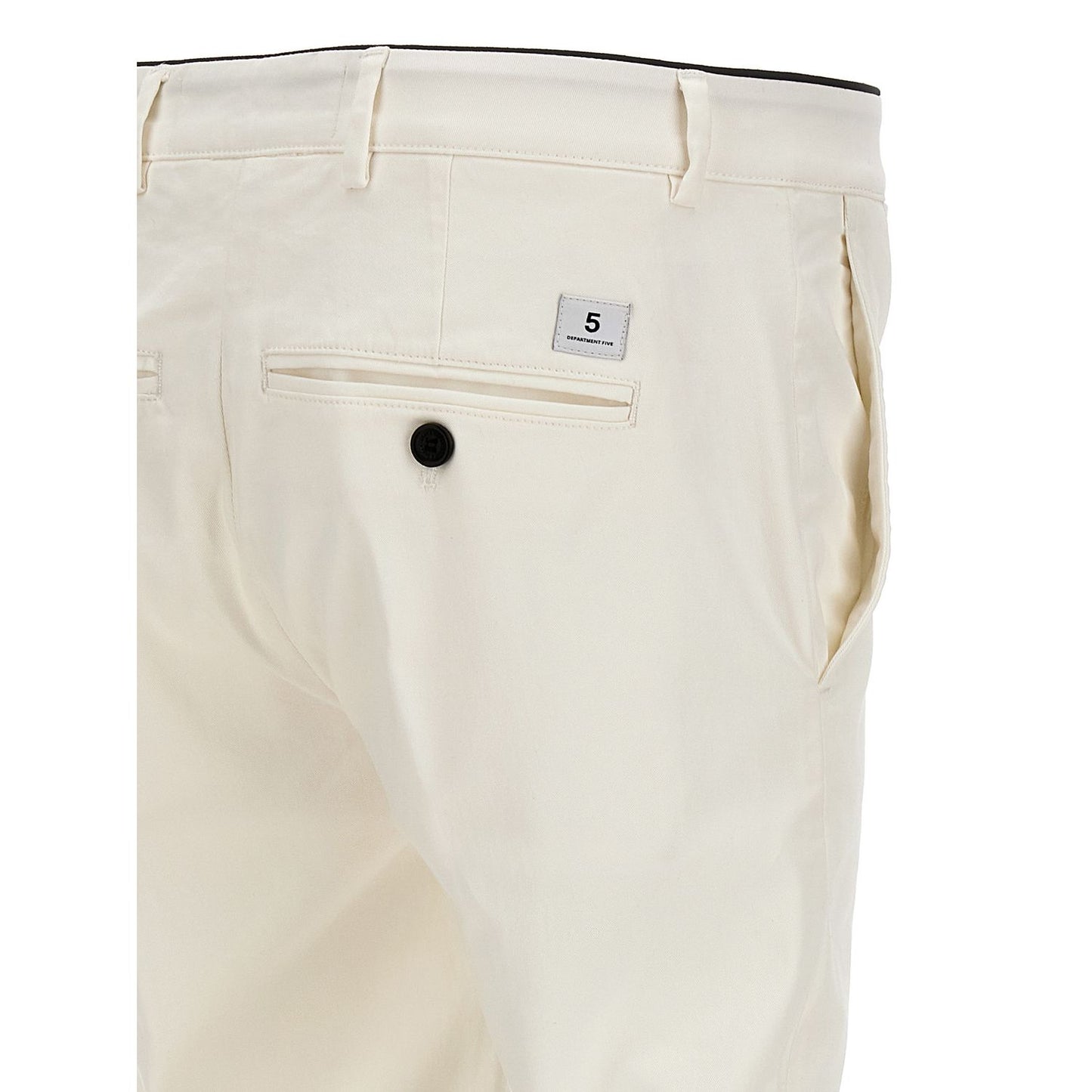 Department 5 White Cotton Casual Pants