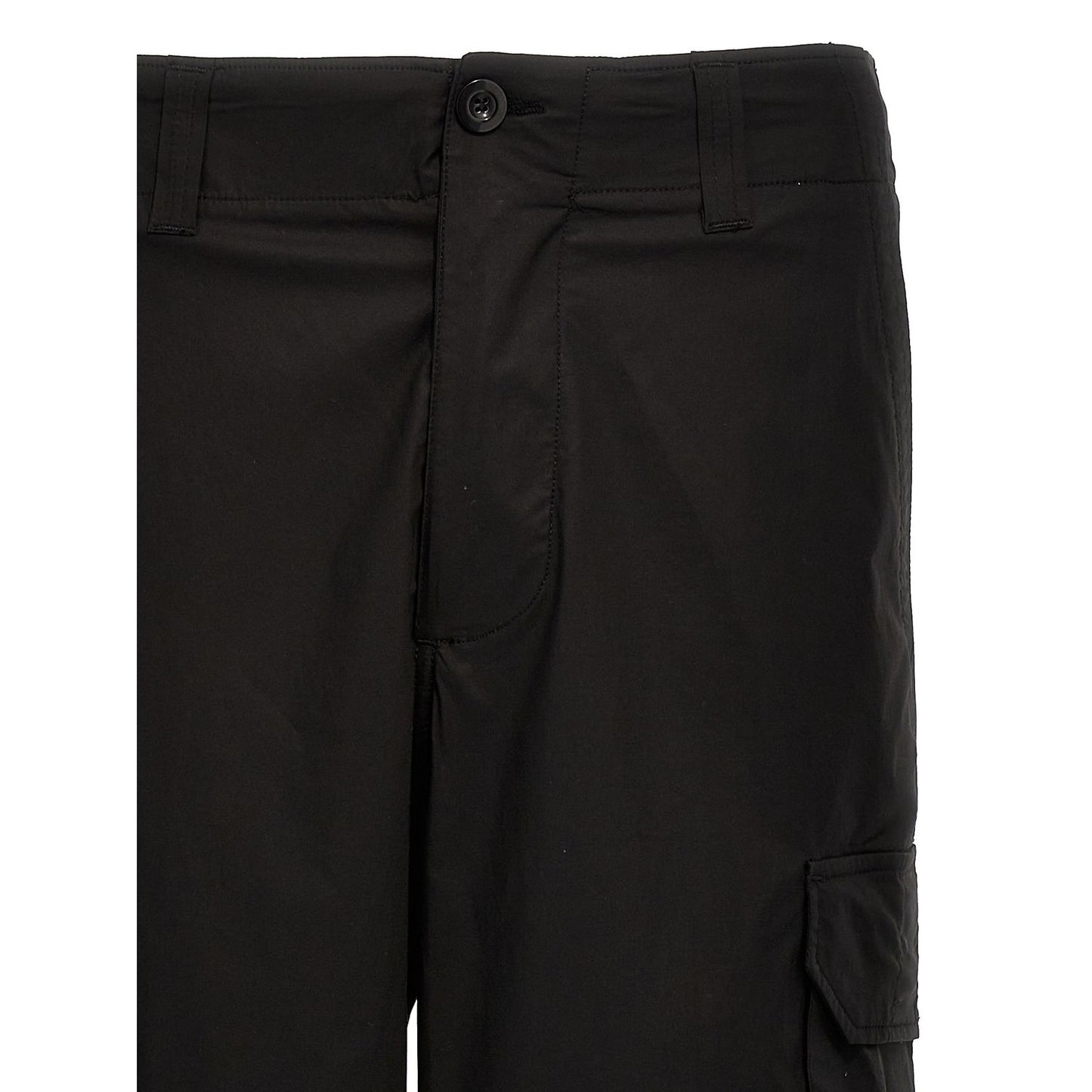 Department 5 Black Cotton Cargo Pants