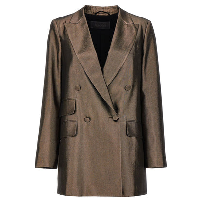 Max Mara Brown Silk Blazer