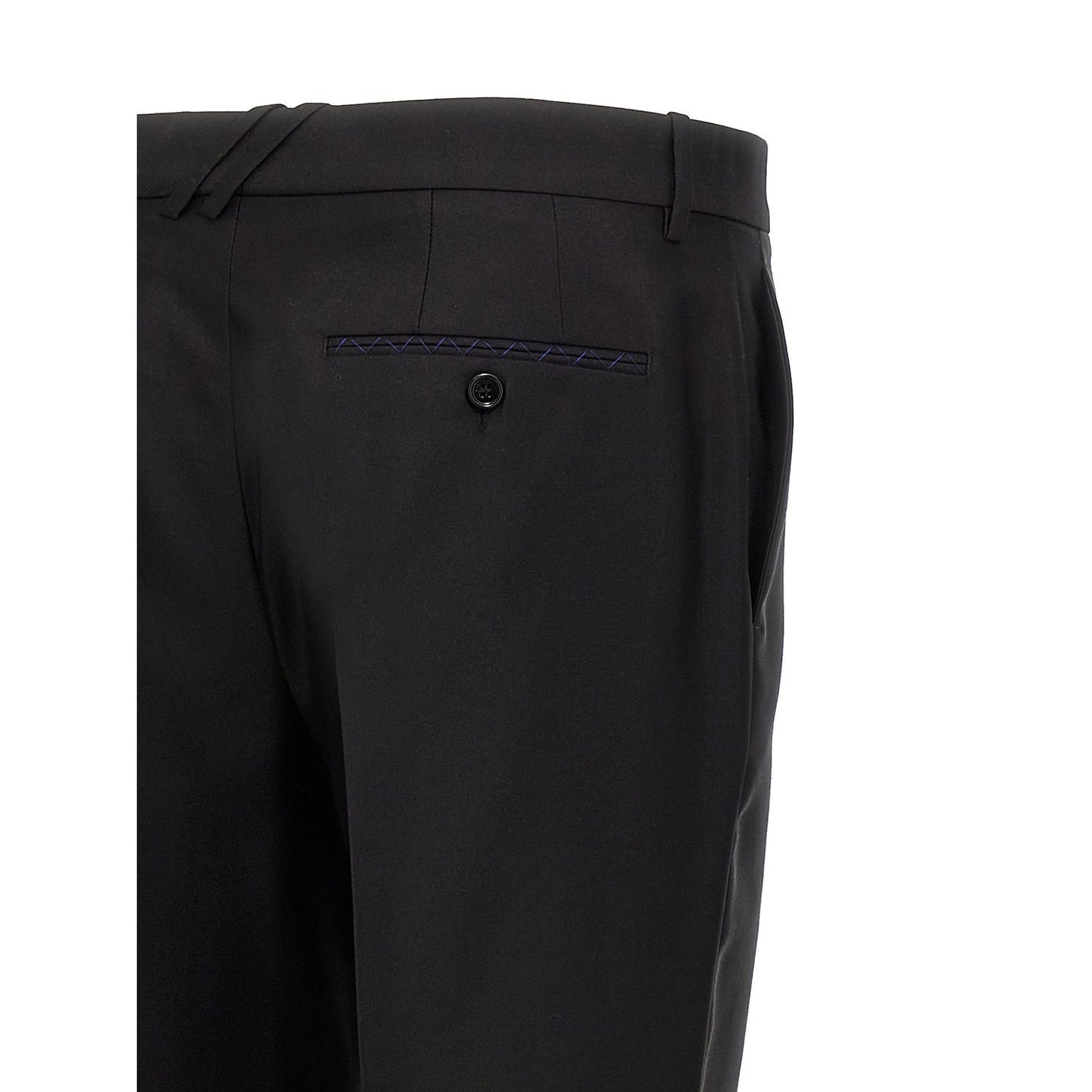 Burberry Black Virgin Wool Dress Pants