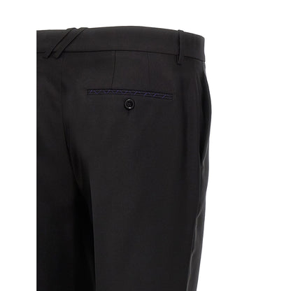 Burberry Black Virgin Wool Dress Pants