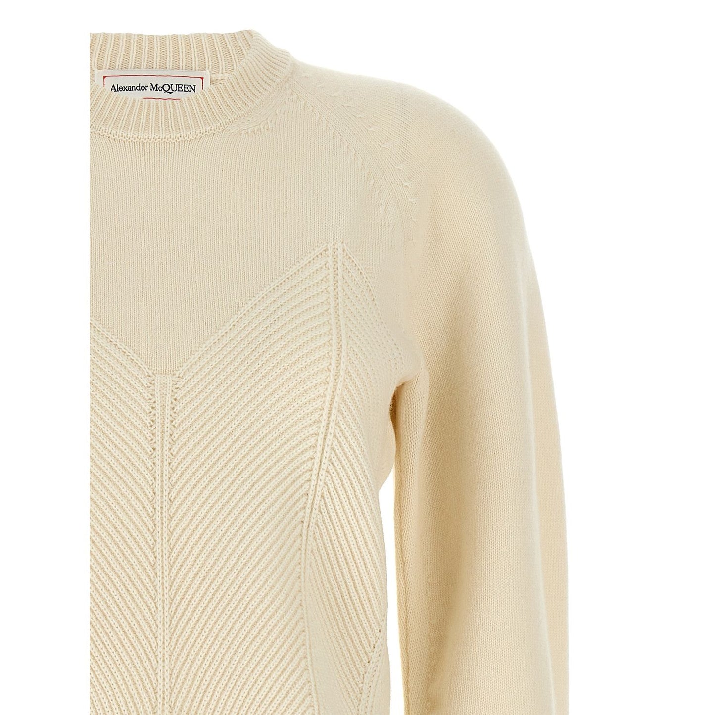 Alexander McQueen White Wool Cardigan