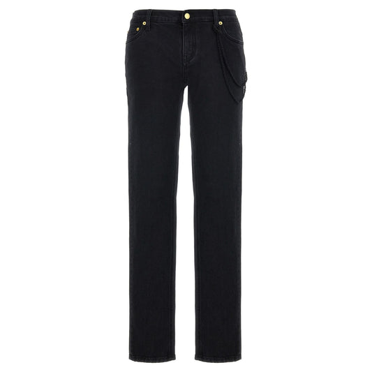 Darkpark Black Cotton Straight-Leg Jeans
