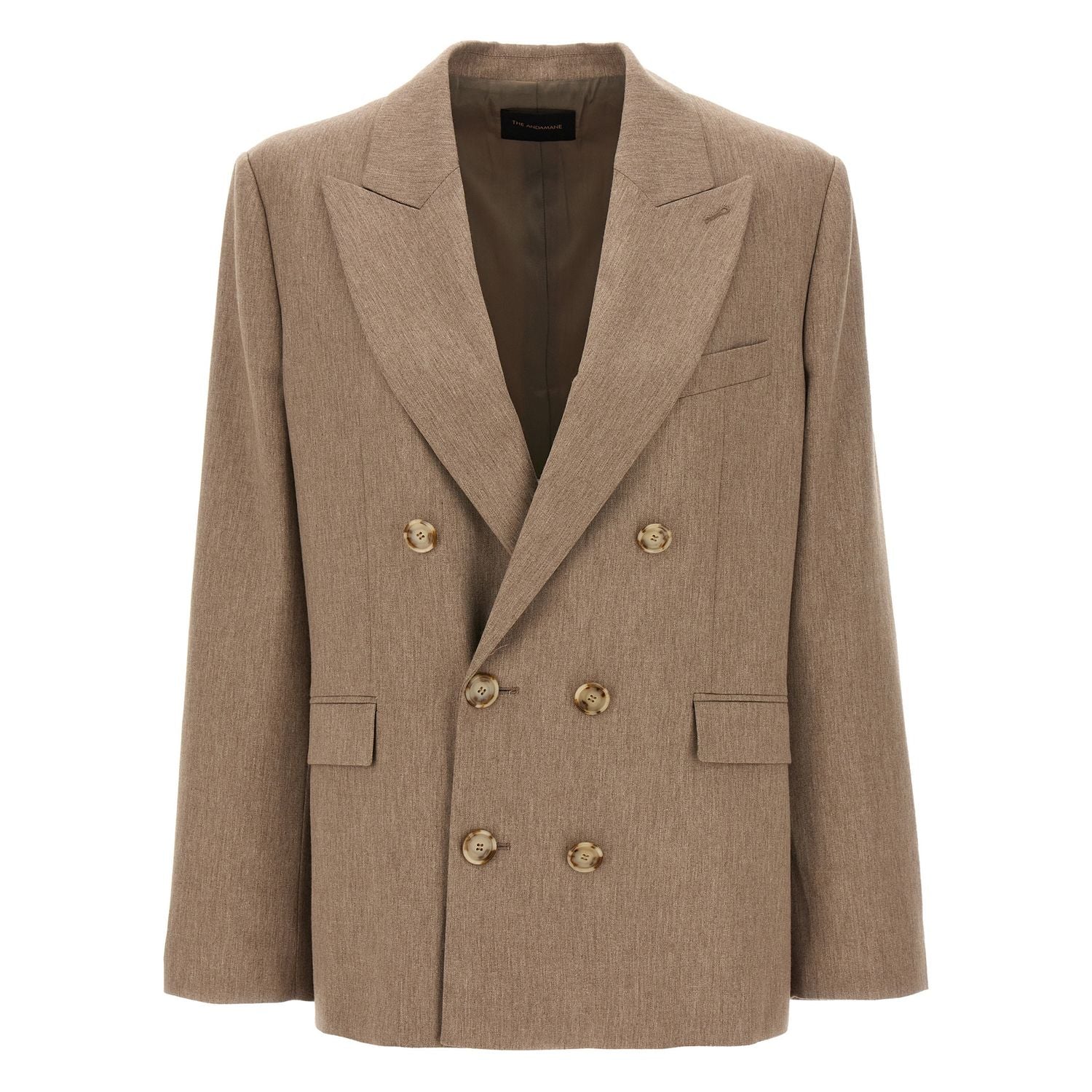 The Andamane Beige Viscose Blazer