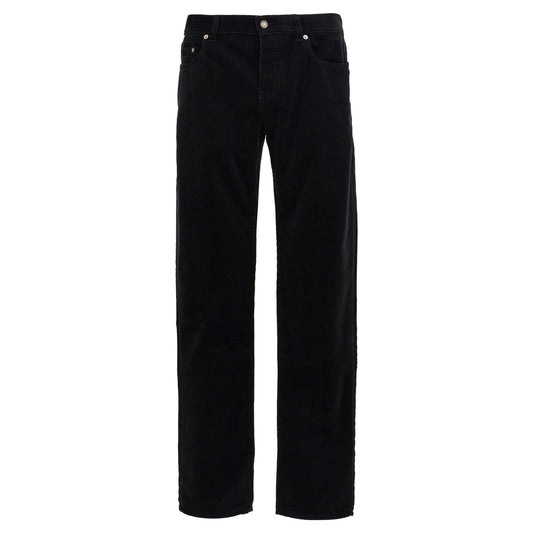 Saint Laurent Black Cotton Casual Pants