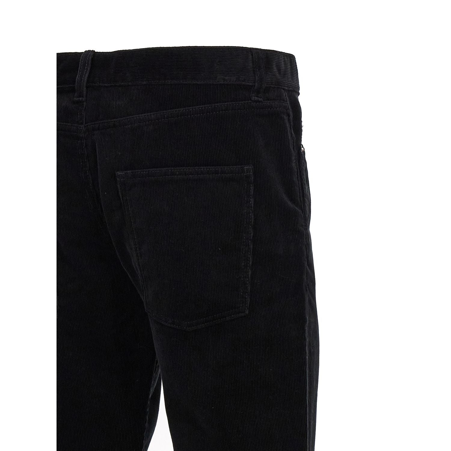 Saint Laurent Black Cotton Casual Pants