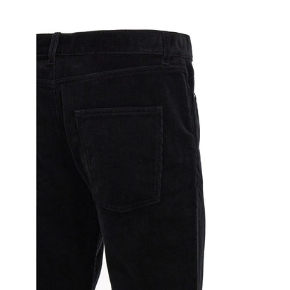 Saint Laurent Black Cotton Casual Pants