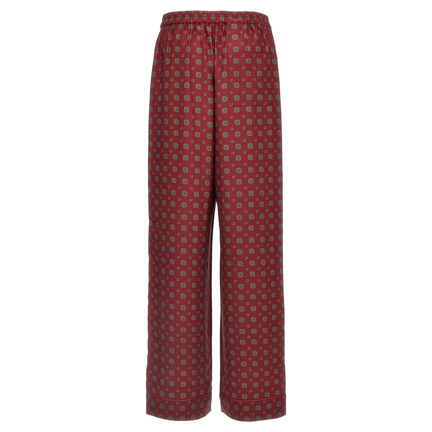 Moschino Bordeaux Silk Casual Pants