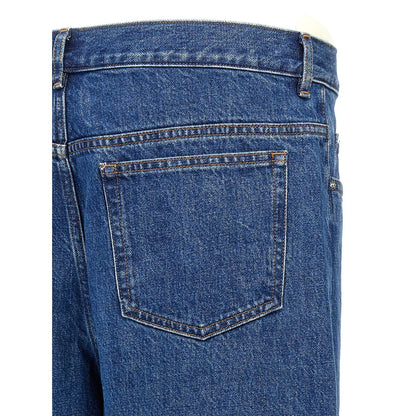 A.P.C. Blue Cotton Straight-Leg Jeans