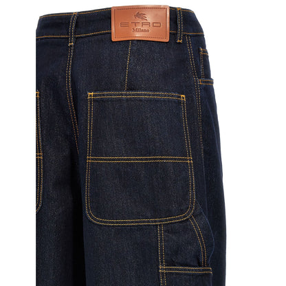 Etro Blue Cotton Jeans Denim