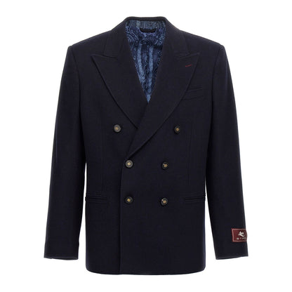 Etro Blue Cashmere Blazer