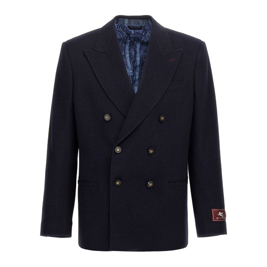 Etro Blue Cashmere Blazer