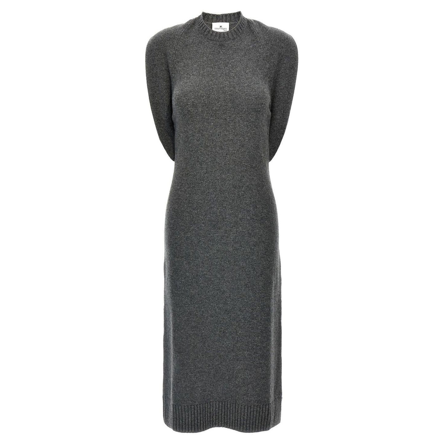 Courrèges Gray Wool Midi Dress